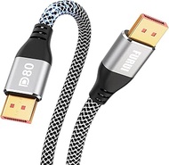 80Gbps DisplayPort Cable 2.1 6FT, VESA Certified, 8K@240Hz, 4K@960Hz 540Hz 360Hz 240Hz with DSC, DP