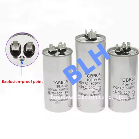CBB65 air conditioning compressor startup capacitor 450V 5UF 6UF 8UF 10UF 12UF 12.5UF 15UF 16UF 20UF