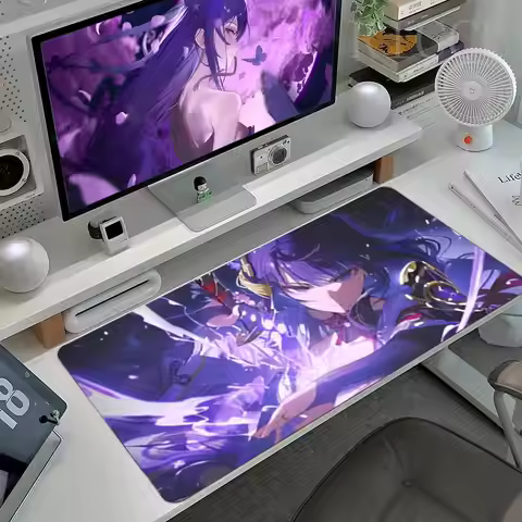 Raiden Shogun Mouse Pad Mousepad Large Gaming Mouse Pad LockEdge Thickened Computer Keyboard Table D