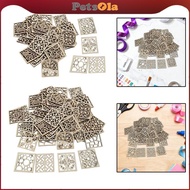 [PETSOLA] Unfinished Wood Cutouts Hollow for Scrapbooking Crafting Hanging Decorations