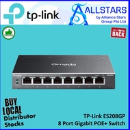 TPLINK / TP-Link ES208GP 8port Gigabit POE+ Switch (64W POE) (Warranty 5years with BanLeong)