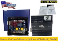 เพาเวอร์​แอมป์​​  4ch​ class D  Bluewave รุ่น​BA-4500D บราซิล 500W Maxของใหม่ จำนวน1ตัว