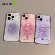 Christmas Tree Gradient Color Ultra Thin Phone Case For OPPO A38 A18 A36 A76 A17 A17K A16 A16S A16E 