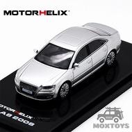 MOTORHELIX 1:64 A8 (D3) Facelift 2008 lce Silver Metallic Diecast Model Car