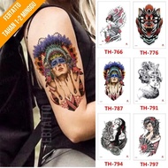 Temporary Tattoos Size 21cm x 15cm Dayak Tribe Motif TH 787 Arm Tattoos Chest Tattoos Hand Tattoos F