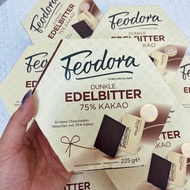 Pure bitter black Feodora chocolate bitterness 85% 75% 60%, box of diet cocoa chocolate candy 225g -