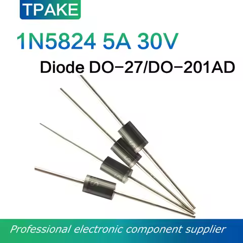 10pcs 1N5824 IN5824 5A 30V DO-27 DO-201AD Schottky Diode