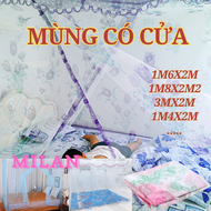 Mùng Ngủ Có Cửa 1M6 1M8 Tuyn Bông Đẹp Sang Trọng