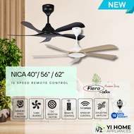 🔥FREE SHIPPING🔥 FIERO NICA 56" / NICA 40" / NICA 62" DC Motor 14 Speed / Ceiling Fan Remote 10Y Warr