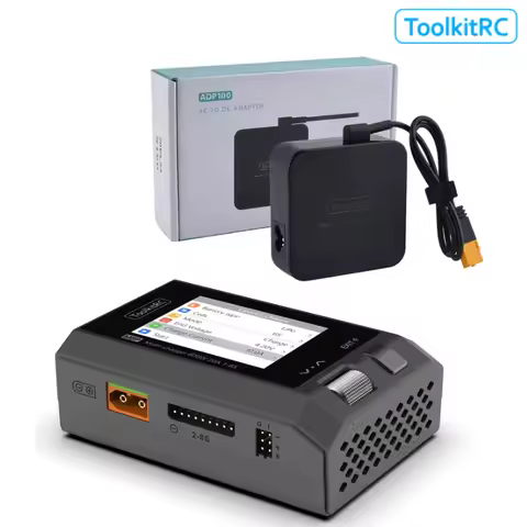ToolkitRC M8P 600W 20A LCD Multifunctional DC Balance Charger Discharger 1-8S Lipo Battery Checker E