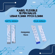 18 Pin Smooth LCD Flexible Cable 0.5 mm Width 9.5 mm Length 6cm to 50cm One Way and Two Way