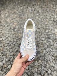 范斯Vans Style 36 Decon SF 鮮美系列帆布半月包頭硫化板鞋“灰淺藍米白棋盤格子”