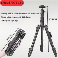 Yunteng VCT-180 Phone Camera Tripod - Metal Material - Compact and Convenient - Maximum Height 174cm