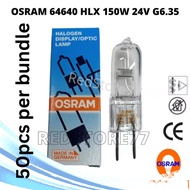 [[50PCS BUNDLE SALE]] OSRAM 64640 HLX 24V 150W HALOGEN BULB. G6.35 HALOGEN DISPLAY/OPTIC LAMP 100% O
