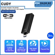 CUDY WU5400 AX5400 TRI-BAND High-Gain USB 3.0 Wi-Fi 6E Adapter