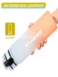 Botella De Agua Deportiva Motivacional GREMFUL - Capacidad 1 Litro - Diseño A Prueba De Fugas - Marcador De Tiempo Y Pajita - Para Deportes Y Actividades Al Aire Libre