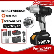 [Hot Sale]Cordless Impact Wrench Electric Wrench 2 in 1Impact Drill Screwdriver Electric Cordless Wr