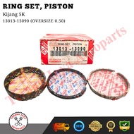 Ring Set, Piston/Ring Seher (Oversized 0.50) Kijang 5K 13013-13090 ORIGINAL