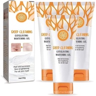 Gmeelan Orange Exfoliating Whitening Gel, Orange Exfoliating Gel Scrub Face Body Skin Whitening, Dee