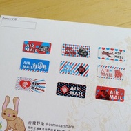 AIRMAIL剪紙藝術防水貼紙 長2.5cm 一組18枚