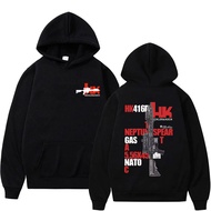 Heckler Koch Hk416 Army Fan Club Outdoor Training Competition Hoodie Sweatshirt Male Vintage
