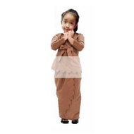 Girl Raya 9124 Baju Raya Budak Perempuan Scallop 2pcs Set Girls Fashion Baju Budak Perempuan Baju Ku