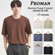 【From Perak】ProMan t shirt for man baju lelaki waffle black tshirt lengan pendek men shirt korean st