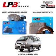 LPB PERODUA RUSA VAN FRONT DISC BRAKE PADS REAR BRAKE SHOE