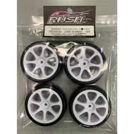 Get Started With Remote Control Model RUSH 1/10 Rv White 7-Claw Frame Competition Rubber Tire (Adhes