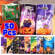 Convenient Practical All Saints' Day Pumpkin Ghost Pattern Gift Tote Handbag- Portable Halloween Par