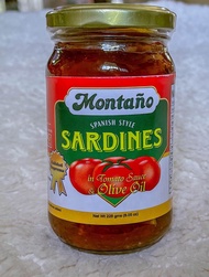 Montano spanish style sardines in tomato sauce and olive oil