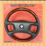 Bmw E36 Non Airbag Wood Leather Steering Wheel