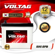 Voltag S95 EFB (Korea) Maintenance Free Start Stop Car Battery For Nissan Serena Hybrid, Toyota Vellfire, Alphard, Lexus