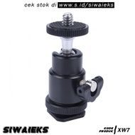 XW7 TaffSTUDIO Ball Head Camera Hot Shoe 1/4 QM3621 Black Grab Medan