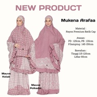 Arafaa Mauve Mukena Dewasa Batik Pekalongan Rayon Premium Batik Cap