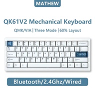 CIDOO QK61 V2 3Mode Wireless RGB Mechanical Keyboard Support VIA/QMK Gasket Hot Swappable Customizat
