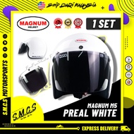 Magnum Helmet (Siap/Dark Grey Visor) Malaysia Sirim Certified TOPI KELEDAR MOTOSIKAL MAGNUM HELMET MOTOR MAGNUM 100%ORI