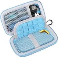 Lacdo Hard Carrying Case for SanDisk Extreme Pro/SanDisk Extreme Portable External SSD 500GB 1TB 2TB 4TB USB-C Solid State Drive EVA Shockproof Protective Storage Travel Bag, Sky Blue