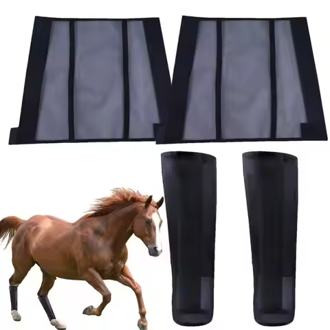 Fly Boots For Horses Set Of 4 4 PCS Fly Boots Reusable For Horses Breathable Design Horse Boots Fly
