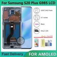 For AMOLED S20 Plus Screen Replacment for Samsung S20+ G985 G985F G985F/DS LCD Display Touch Screen 