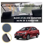 Perodua Bezza Rear Windscreen Sunshade Block 67.3% UVB & 66.9% UVA Radiation