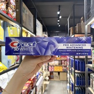 Crest 3D White Pro Advanced Whitening Toothpaste 147g - Fluoride Anti-Cavity with Fresh Breath