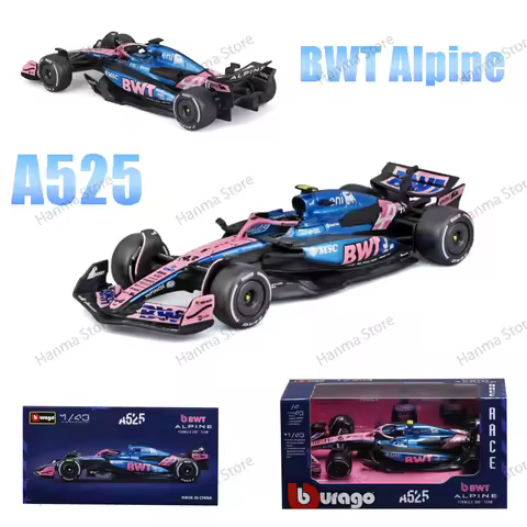Bburago Aston Martin AMR25 1:43 BWT Alpine 2025 A525 #10 #43 F1 Racing Formula One Car Static Simula
