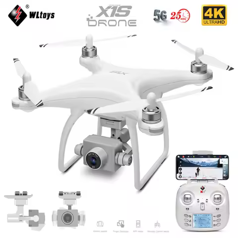 Wltoys XK X1S Drone with 4K HD Camera 2-Axis Self-stabilizing Gimbal 5G Wifi FPV GPS Brushsss RC Qua