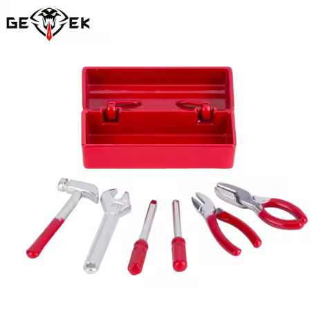 RC Car Scale Accessories Mini Hammer Wrench Pliers Screwdriver Tools Box for TRX4 SCX10 1/12 WPL D12