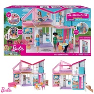 บ้านตุ๊กตา Barbie MALIBU HOUSE ลิขสิทธิ์แท้100% (ขนาดกว้าง60cm.) ทั้งหมด 6ห้อง อุปกรณ์เสริม 25cm. บ้านบาร์บี้ Barbie Doll House Playset