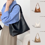 Milk Tea Color Shoulder Bag for Women Commuting Large Capacity Shoulder Armpit Bag Korean Version Re