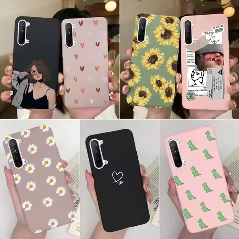 Phone Case For Oppo Find X2 Lite X2 Neo Fashion Sunflower Daisy Protective Matte Soft Silicone For O