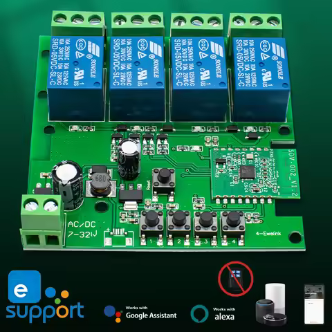 Alexa Smart Switch Home Automation Relay 1/2/4CH Ewelink Wifi Smart Switch Rele Module DC 12V 24V AC