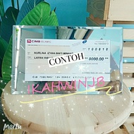 Frame hantaran include printed cheque/Cek Hantaran / Cheque Hantaran /Replika Cheque / Replika Cek